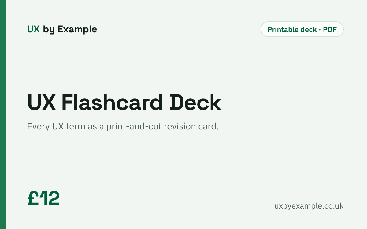UX Flashcard Deck cover