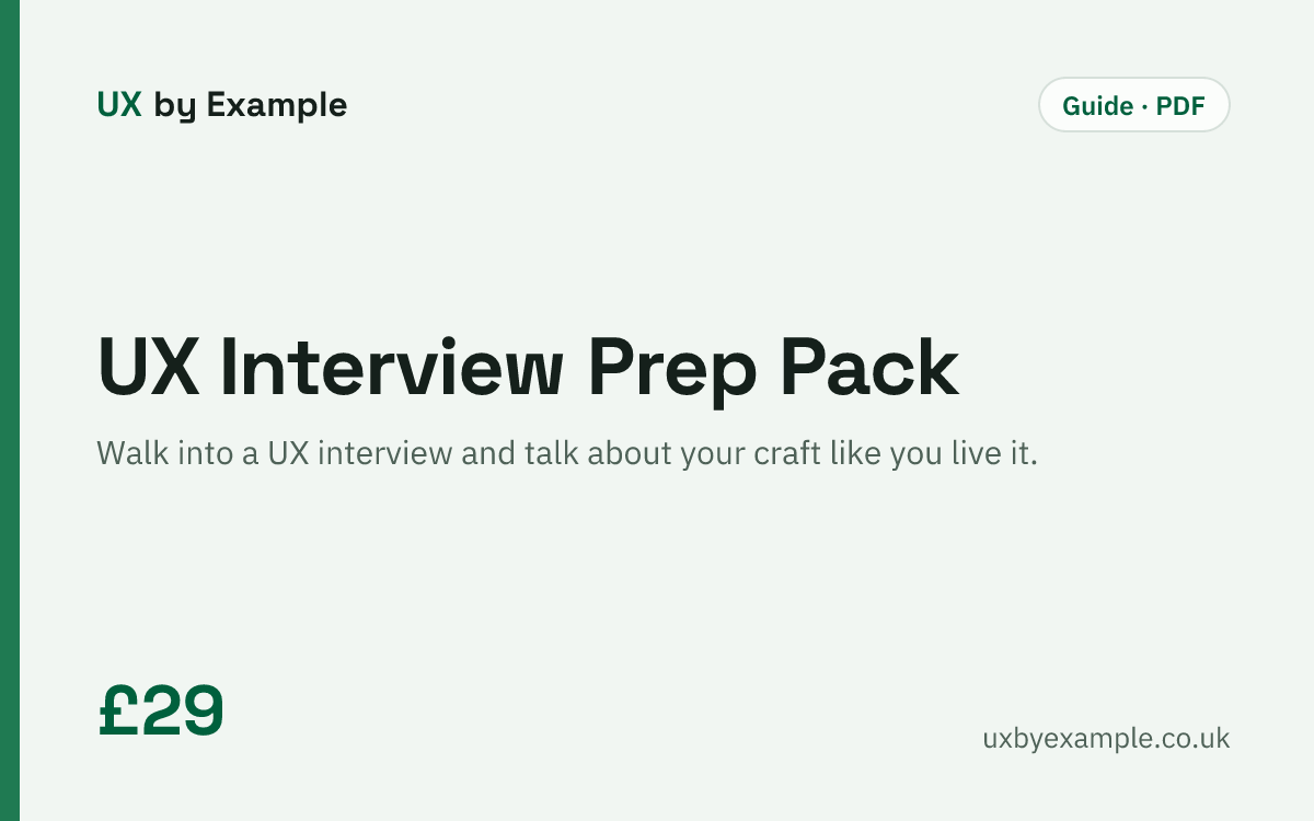UX Interview Prep Pack cover